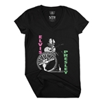 Pink & Lime Elvis Presley Hips V-Neck T Shirt - Women's