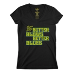 Butter Blows Blues Better Butterfield Band V-Neck T Shirt - Women's