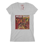 Miles Davis Rubberband V-Neck T Shirt - Women's