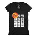 David Bowie Photo Roll V-Neck T Shirt - Women's