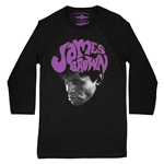 James Brown Head Shot Baseball T-Shirt