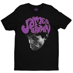 James Brown Head Shot T-Shirt - Lightweight Vintage Style