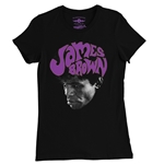 James Brown Head Shot Ladies T Shirt - Relaxed Fit
