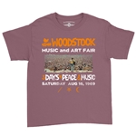 Woodstock Ticket & Symbol Shirt Youth T-Shirt - Lightweight Vintage Children & Toddlers