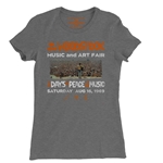 Woodstock Ticket & Symbol Shirt Ladies T Shirt - Relaxed Fit