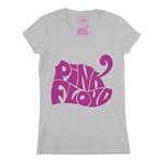 Pink Floyd Logo V-Neck T Shirt - Women's