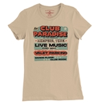 Baby Blue Club Paradise Memphis Ladies T Shirt - Relaxed Fit