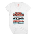 Baby Blue Club Paradise Memphis V-Neck T Shirt - Women's