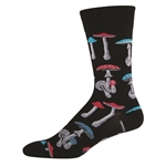 Men's Mushroom Socks Crew Black