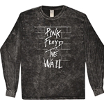 Pink Floyd The Wall Album Cover Long Sleeve T-Shirt - Black Mineral Wash