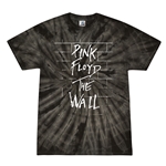 Pink Floyd The Wall Album Cover Tie-Dye T-Shirt - Black
