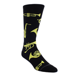 Brass Instrument Crew Knit In Socks - 1 Pair