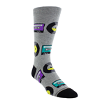 Retro Cassette Crew Knit Socks - 1 Pair