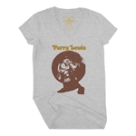 Old School Furry Lewis V-Neck T Shirt - Women's