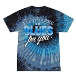 I'll Play The Blues For You Tie-Dye T-Shirt - Blue