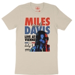 Miles Davis Live in France Vintage Concert T-Shirt - Lightweight Vintage Style