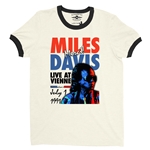 Miles Davis Live in France Vintage Concert Ringer T-Shirt