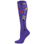 Ladies Microphone Knee High Socks