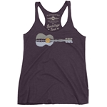 Night Guitar Reflection Racerback Tank - Women's