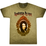 Loretta Lynn Portrait Oil-Wash T-Shirt - Oil Wash Green