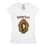 Loretta Lynn Portrait V-Neck T Shirt - Women's