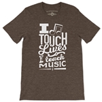 I Touch Lives, I Teach Music T-Shirt - Lightweight Vintage Style
