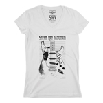 Stevie Ray Vaughan Guitar V-Neck T Shirt - Women's