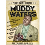 Muddy Waters at Peppermint Lounge Concert Poster