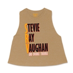 Stevie Ray Vaughan Tilted Double Trouble Racerback Crop Top - Women's