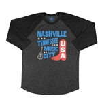 Nashville Music City USA Baseball T-Shirt