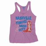 Nashville Music City USA Racerback Tank - Women's