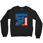 Nashville Music City USA Crewneck Sweatshirt