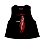 Tina Turner Red Dress & Leg Racerback Crop Top - Women's