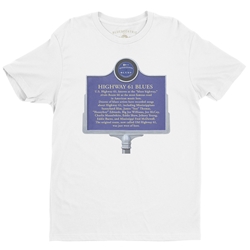 Highway 61 Blues Trail T-Shirt - Lightweight Vintage Style