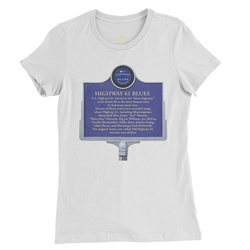 Highway 61 Mississippi Blues Trail Ladies T Shirt