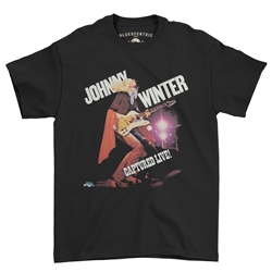 Johnny Winter Captured Live T-Shirt - Classic Heavy Cotton