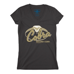 Snake Eyes Cobra Records V-Neck T Shirt - Women's