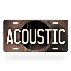 Acoustic Guitar License Plate