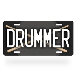 Aluminum Drummer License Plate