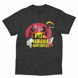 Johnny Winter's Jamaica Winterfest T-Shirt - Classic Heavy Cotton