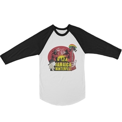 Johnny Winter's Jamaica Winterfest Baseball T-Shirt