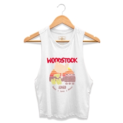 Bird & Guitar Woodstock Racerback Crop Top - Women's
