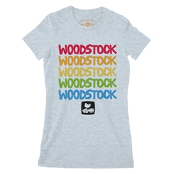 Woodstock Rainbow Ladies T Shirt - Relaxed Fit