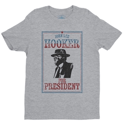 Official John Lee Hooker for President T-Shirt - Lightweight Vintage Style