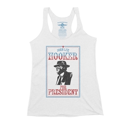Official John Lee Hooker for President Racerback Tank - Women's