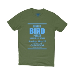 Charlie "Bird" Parker Concert  T-Shirt - Lightweight Vintage Style