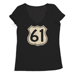 Highway 61 Ladies V-Neck T Shirt