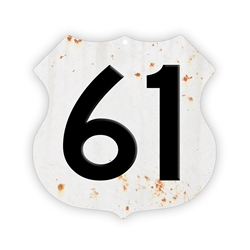 Highway 61 Sign - 12.5" Aluminum