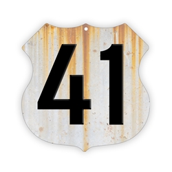 Highway 41 Sign - 12.5" Aluminum