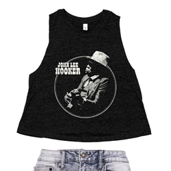 John Lee Hooker Circle Racerback Crop Top - Women's